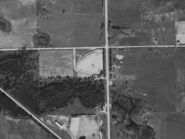 Cadillac Drive-In Theatre - Cadillac 1955 Crop (newer photo)